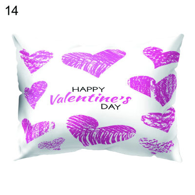 

Romantic Love Heart Pillow Cover Cushion Case Home Car Sofa Bedroom Hotel Decor