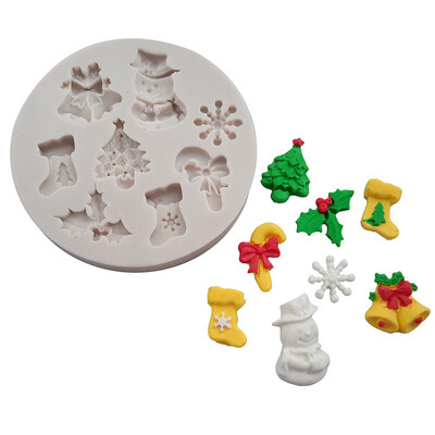 

Tailored 3D Christmas Fondant Cake Chocolate Sugarcraft Mold Xmas Silicone Baking Mold A