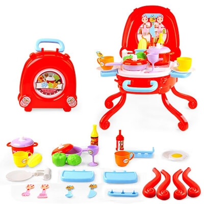 

6 Types Pretend Play Fun Children Plastic Baby Early Educational Cooking Kitchen Simulation Toys Pretend Food Playset Case