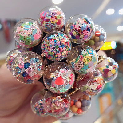 

Cute Women Girl Sequin Glass Ball Design Elastic Hair Accessory Band Rope Ponytail Holder Headbands new