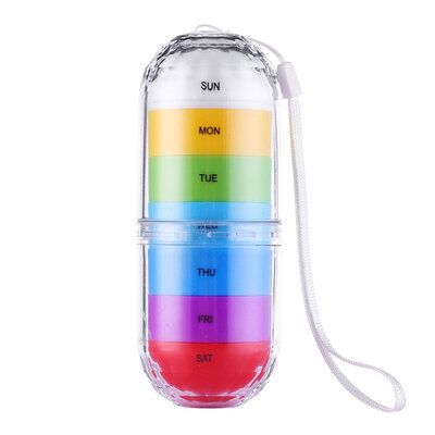

7 Days Weekly Pill Case Beads Rings Jewelry Holder Storage Container Small Objects Organizer Diet Pills Splitters