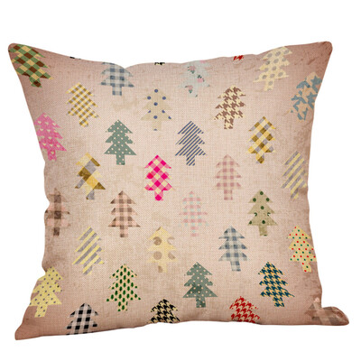 

Tailored Christmas Pillow Case Glitter Cotton Linen Sofa Throw Cushion Cover Home Decor