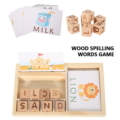 

Kids Educational Toy Wood Spelling Words Game Kids Early Educational Toys