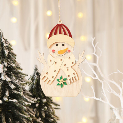 

Siaonvr Christmas Decorations Wooden Pendants Small Ornaments Hanging Dress Up