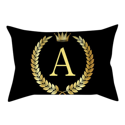 

〖Follure〗Pillow Cover Black&Gold Letter Pillowcase Sofa Cushion Cover Home Decor