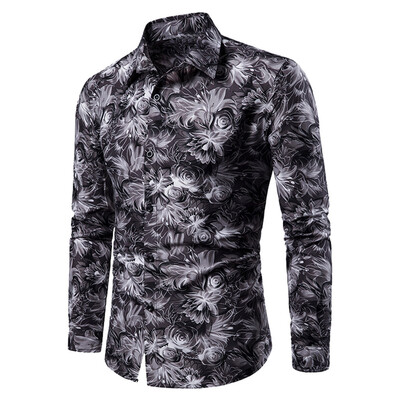 

Tailored Mens Autumn Fashion Shirt Casual Long Sleeve Beach Top Loose Casual Shirt Blouse