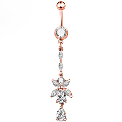

Bowknot Butterfly Crown Feather Navel Ring Belly Rings Sexy For Women