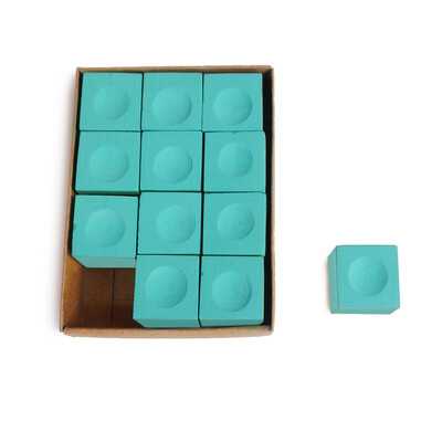 

12PCS Billiard Chalk Pool Cue Chalker Cubed Pool Cue Tip Chalk Billiard Supplies Pool Cue Accessory