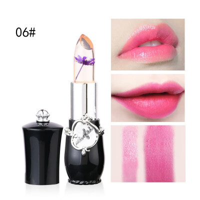 

6 Colors Waterproof Flower transparent Lipstick Nutritious Beauty Makeup Magic Temperature Color Change Crystal Jelly Lip stick