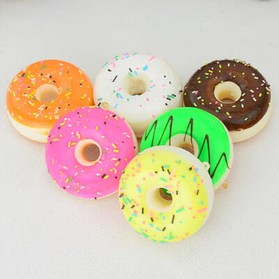 

5CM Artificial Donut Squishy antistress Squeeze Mini Chocolate Noodles Sweet Roll Pretend slime Kitchen Party DIY Decoration