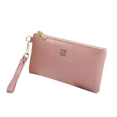 

Vintage Faux Leather Solid Color Women Long Purse Phone Cash Holder Clutch Bag