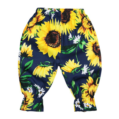 

1-11T Summer New Fashion Children Mosquito-proof Pants Boys Girls Floral Harem Pants Kids Cotton Linen Casual Soft Trousers