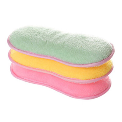 

3Pcs Cloth Fiber Washing Towel Magic Kitchen Cleaning Wiping Rags 17x8cm Multicolor
