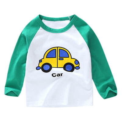 

2018 Cartoon Autumn Shirts Boy Girls Kids Clothing Children T-shirts for Boy Cotton Long Sleeve T Shirts Tops 1-7 Years