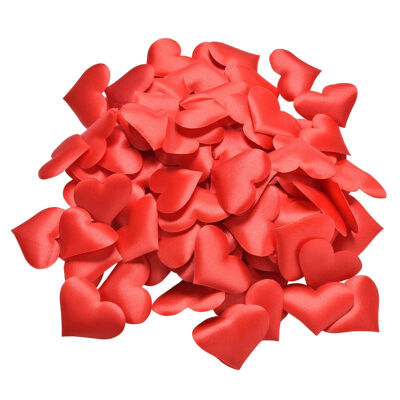 

100pcs Artificial Padded Fabric Love Heart Petals Wedding Party Decorations DIY Scrapbook Gift Box Christmas Decoration Crafts