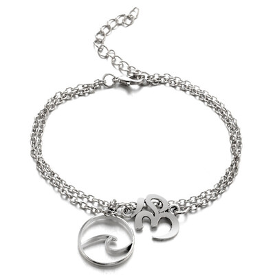 

Vintage Multiple Layers Symbol Wave Anklets For Women