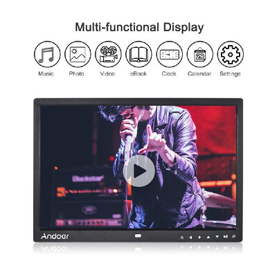 

Andoer 15" TFT LED Digital Photo Frame Screen Desktop Album Display Image 1080P MP4 Video MP3 Audio TXT eBook Clock Calendar 1280