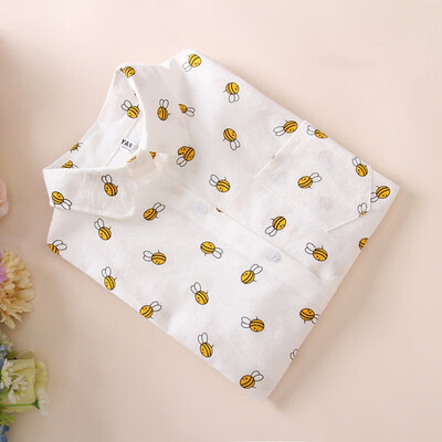 

Cartoon Dog Bee Printed Women Long Sleeve Blouse Shirts Cactus Print Ladies Blouses Cotton Fashion Blusas Plus Size Women Shirts