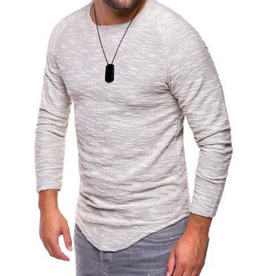 

Sexy Mens Tee Shirt Slim Fit O Neck Long Sleeve Muscle Sports Tops T Shirts New