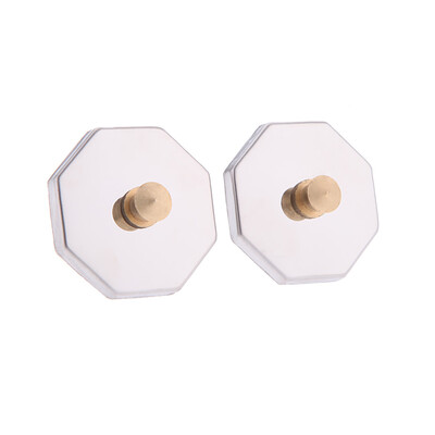 

2Pcs Nail Art Crystal Octagon Cup Stainless Steel Lid Nail Art Tool