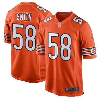 

Mens Football Jersey Chicago Bears Roquan Smith Orange Alternate Game Jersey