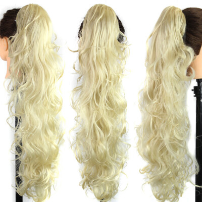 

〖Follure〗Long Clip-in Curly Claw Jaw Ponytail Clip In Hair Extensions Wavy Hairpiece