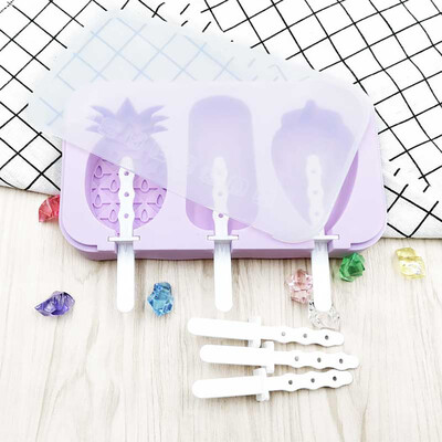 

Toponeto Ice Cream Mold With Lid Popsicle Mold Pineapple Strawberry