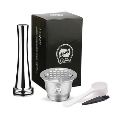 

Gobestart Reusable Coffee Capsule Stainless Steel Filter Capsule Environmentally Friendly