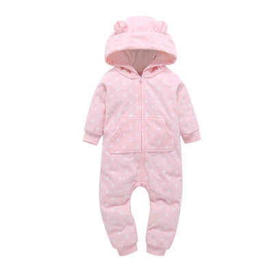 

New Born baby Winter Atutumn warm clothes boys Girls tracksuit newborn baby long sleeved rompers girls cotton jumpsuit