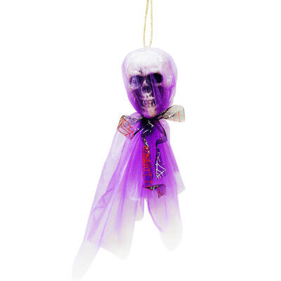 

Halloween Hanging Skeleton Decor Foam Skull with Rope Halloween Party Doll Ornaments for Home Halloween Haunted House Decoration