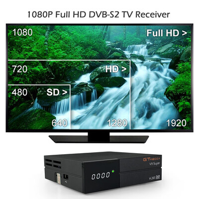 

GTMEDIA V9 SUPER DVB-S2 TV Receiver HD 1080P Set Top Box Digital Video Broadcasting Receiver Built-in WiFi Support H265