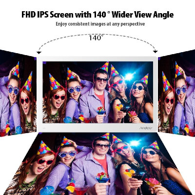 

Andoer 173 Inch Digital Photo Picture Frame FHD 19201080 IPS Screen Support CalendarClockMP3Photos1080P Video Player with 75