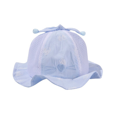 

1-3T Summer Baby Boys Girls Toddler Cartoon Print Bucket Hats Hollow Caps Reversible Sun Headwear