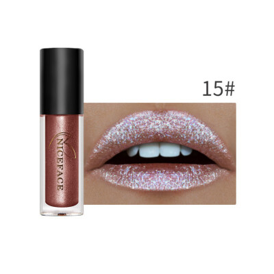 

1PC Diamond Metallic Lipgloss set Liquid Waterproof 24H Lasting Lip Gloss Paint Sexy Pigment Cosmetic