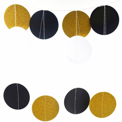 

2m5cm 22dotsPack Star Bunting Hanging Garland Valentine Birthday Party Wedding Shower Room Decor Paper Round Circle String