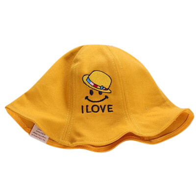 

Summer Kids Girls Boys Cotton Sun Hat Bucket Sunscreen Outdoor Beach Cap Cartoon Casual Hat UV Protection Casual Cap