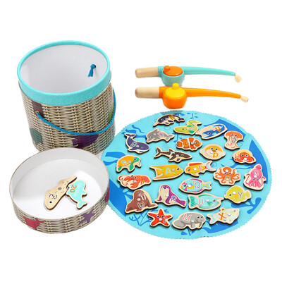 

Children Fishing Game Magnetic Toys Toddlers Preschool 2 People Fishing Toy Holliday Gifts