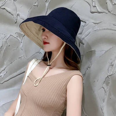 

Double-sided fishermans hat Korean casual big-brim sunshade hat outdoor fashion beach cap sun-proof hat