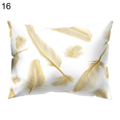 

Flower Leaves Light Pillow Case Cushion Cover Sofa Bed Car Hotel Office Decor