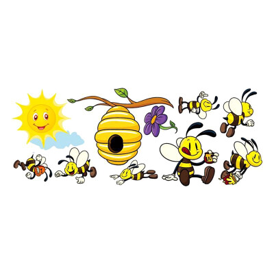 

Novelty Cartoon Bee Wall Sticker Wall Stickers Wall Decor For Baby Nursery Kid Livingroom Bedroom Decor Home Decor