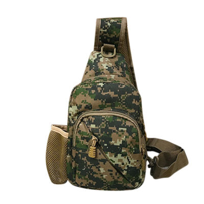 

2019 summer new canvas riding bag camouflage field sports chest bag shoulder diagonal outdoor tactical chest bag