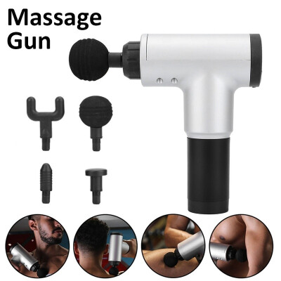 

Gym Fascia Gun Muscle Relaxer Electric Impact Grab Massage Gun Fitness Stick Deep Vibration 4 Massage Heads