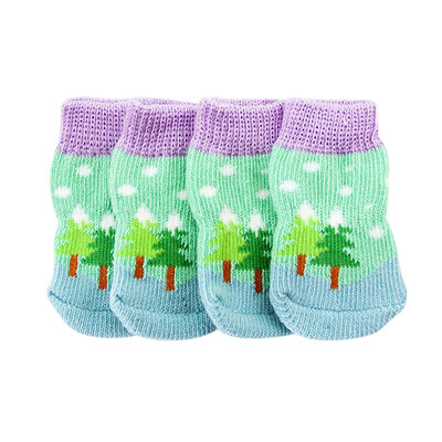 

Winter Christmas Dog Knitted Socks Cartoon Small Pet Dog Doggy Lovely Soft Warm Shoes Clothes Apparels For -XL