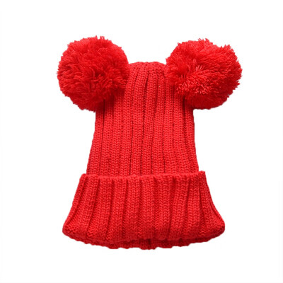

Children Hat Toddler Kids Baby Girl Boys Winter Wool Hat Knit Beanie Fur Pom Pom Hat Baby Boys Girls Warm Cap Drop Shipping