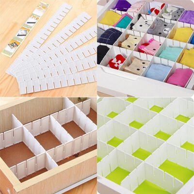 

4pcs Adjustable Drawer Divider Organizer Underwear Socks Partition Clapboard Storage