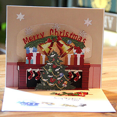 

Tailored 3D Pop Up Card Christmas Trees Holiday Merry Christmas Greeting Cards