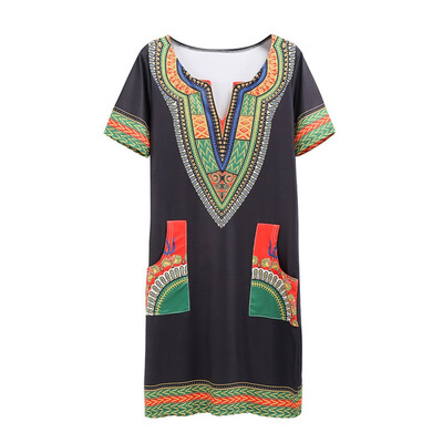 

Dashiki Vintage hippie Print Dresses Vestido Vintage Hippie Dress Tribal Print Boho Clothing