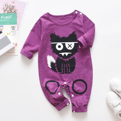 

Infant Cartoon Bear Baby Clothes Girl&Boys Long Sleeve Cat Print Cute Baby Rompers Babygrow Sleepsuits Baby Romper 0-18 Months