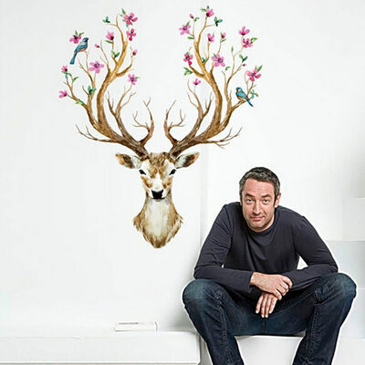 

60x90cm DIY Wall Sticker Animal Deer Sticker Wallpaper Living Room Home Decoration LH8s LM76