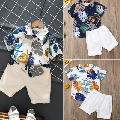 

Toddler Kid Baby Girl Clothes Boys Outfits Sets Floral T-ShirtShorts 2pcs 1-6Y